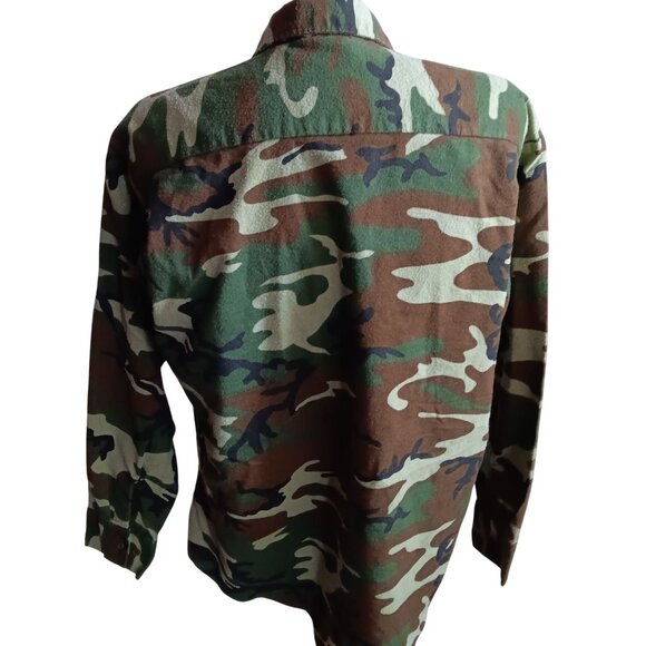 Men's XL Vintage Flannel Shirt Bubba Brand Camouflage Button-Up Long Sleeve 90's - Picture 5 of 5